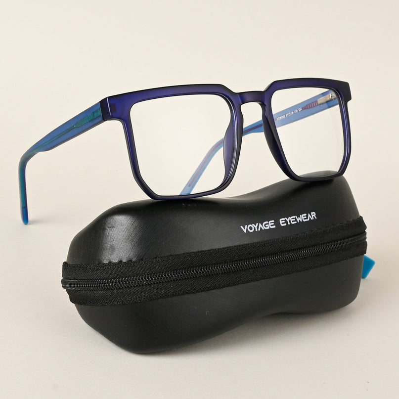 Voyage Navy Blue Square Eyeglasses for Men & Women - MG4910-C5