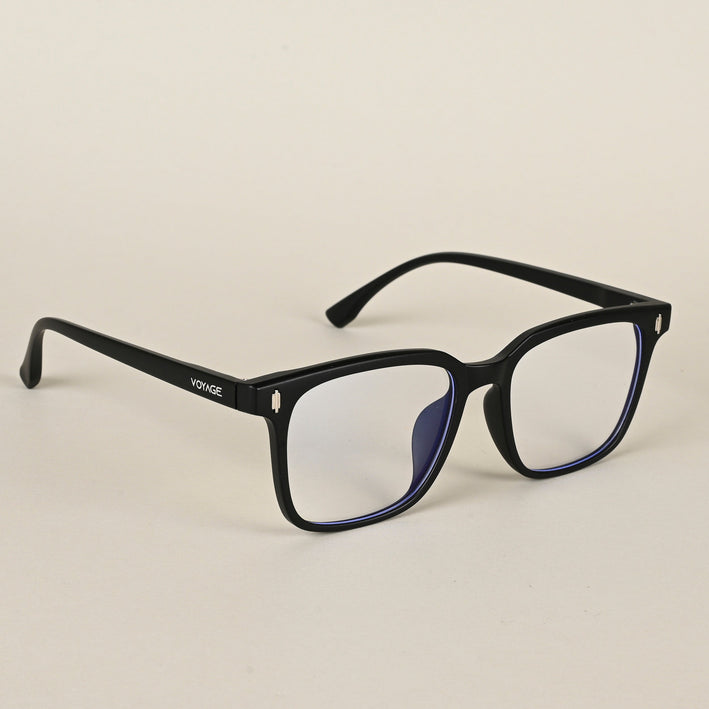 Voyage Air Matt Black Square Eyeglasses for Men & Women - MG4594-C2