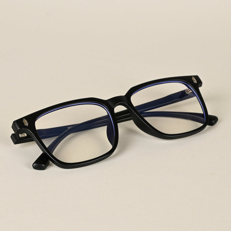 Voyage Air Matt Black Square Eyeglasses for Men & Women - MG4594-C2