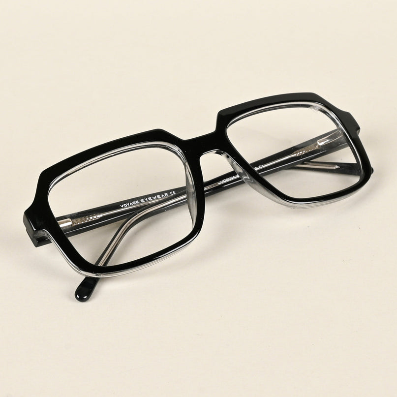 Voyage Shine Black Square Eyeglasses for Men & Women - MG4901-C1