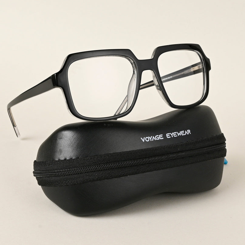 Voyage Shine Black Square Eyeglasses for Men & Women - MG4901-C1