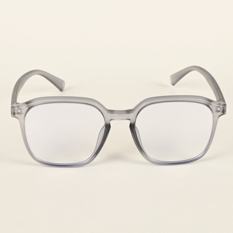 Voyage Air Transparent Grey Square Eyeglasses for Men & Women - MG4868-C3