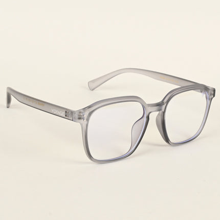 Voyage Air Transparent Grey Square Eyeglasses for Men & Women - MG4868-C3