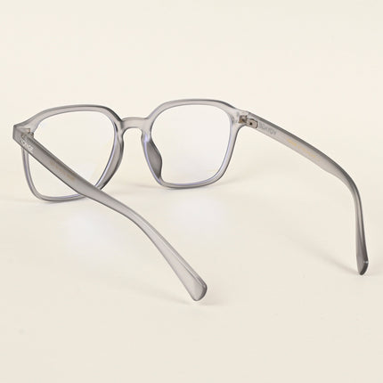 Voyage Air Transparent Grey Square Eyeglasses for Men & Women - MG4868-C3