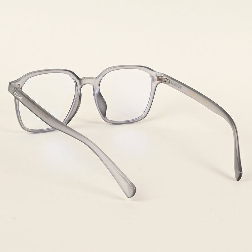 Voyage Air Transparent Grey Square Eyeglasses for Men & Women - MG4868-C3