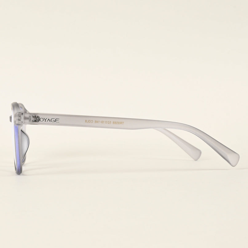 Voyage Air Transparent Grey Square Eyeglasses for Men & Women - MG4868-C3