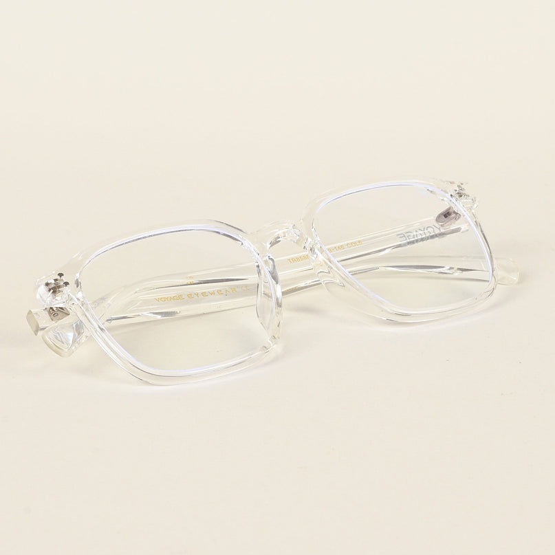 Voyage Air Transparent Square Eyeglasses for Men & Women - MG4869-C4