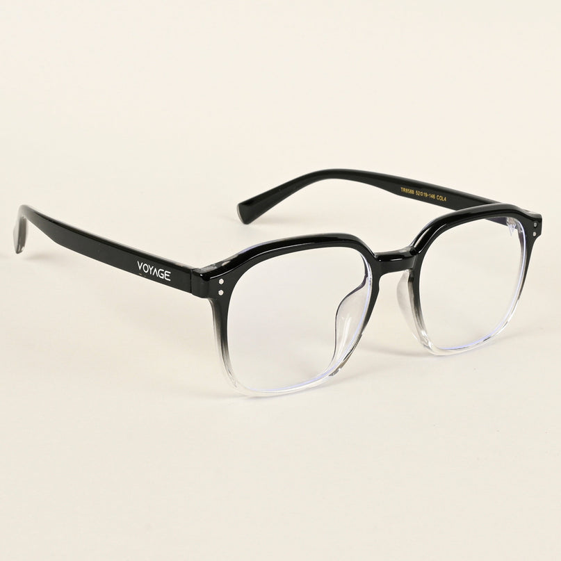 Voyage Air Black & Transparent Square Eyeglasses for Men & Women - MG4870-C5