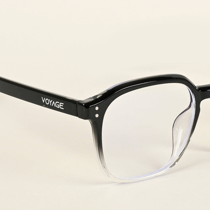 Voyage Air Black & Transparent Square Eyeglasses for Men & Women - MG4870-C5