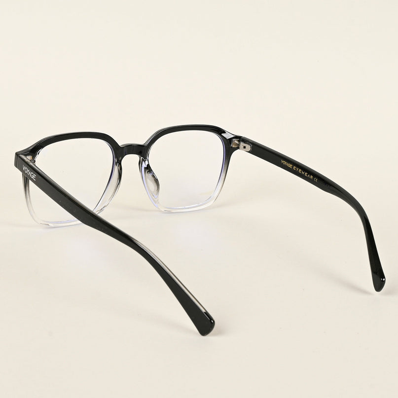 Voyage Air Black & Transparent Square Eyeglasses for Men & Women - MG4870-C5
