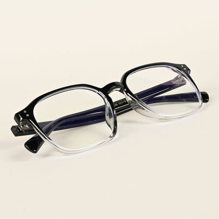 Voyage Air Black & Transparent Square Eyeglasses for Men & Women - MG4870-C5