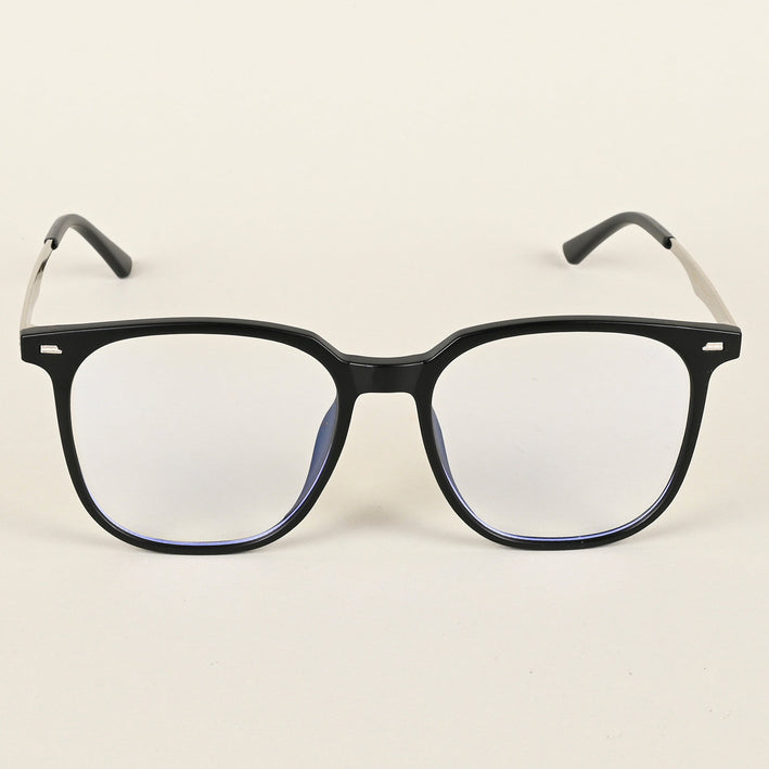 Voyage Matt Black Square Eyeglasses for Men & Women - MG4841-C2