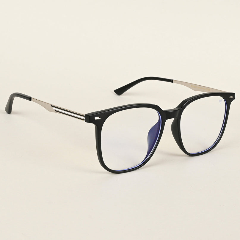 Voyage Matt Black Square Eyeglasses for Men & Women - MG4841-C2