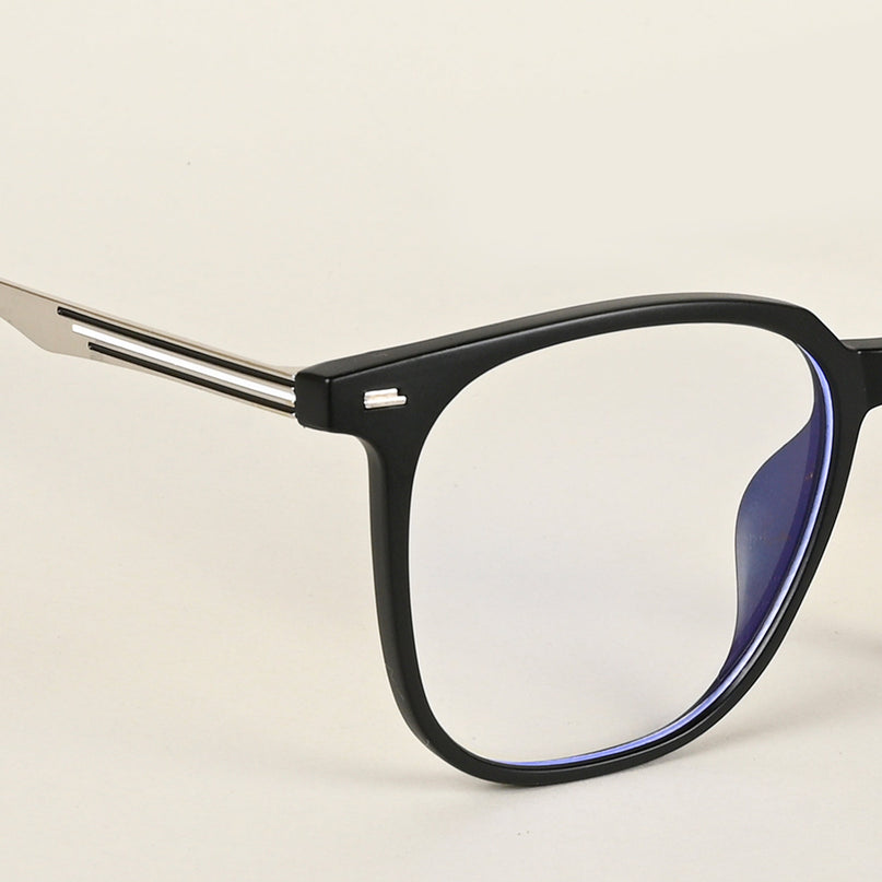 Voyage Matt Black Square Eyeglasses for Men & Women - MG4841-C2