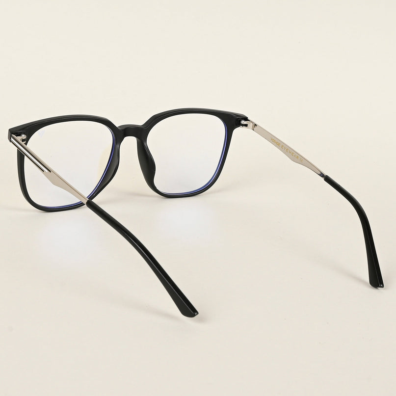 Voyage Matt Black Square Eyeglasses for Men & Women - MG4841-C2