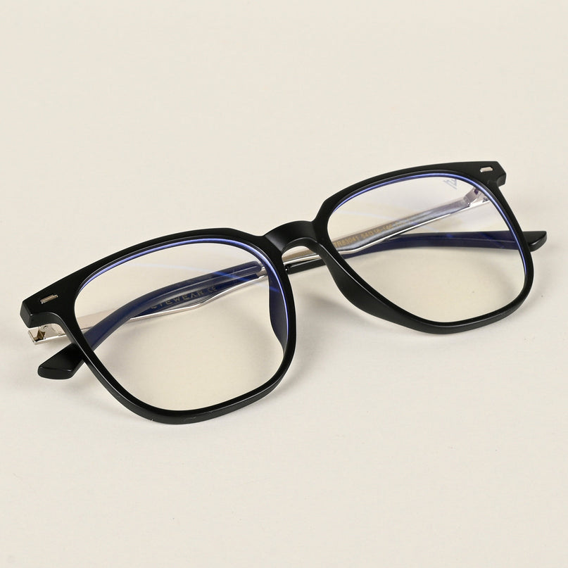 Voyage Matt Black Square Eyeglasses for Men & Women - MG4841-C2