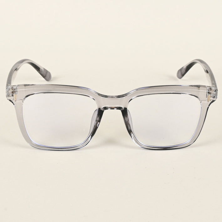 Voyage Air Transparent Grey Square Eyeglasses for Men & Women - MG4846-C4