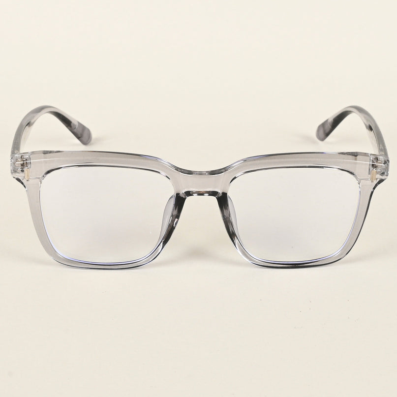 Voyage Air Transparent Grey Square Eyeglasses for Men & Women - MG4846-C4