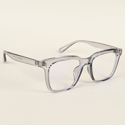 Voyage Air Transparent Grey Square Eyeglasses for Men & Women - MG4846-C4