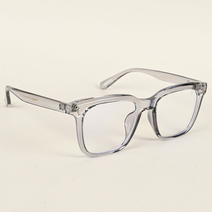 Voyage Air Transparent Grey Square Eyeglasses for Men & Women - MG4846-C4