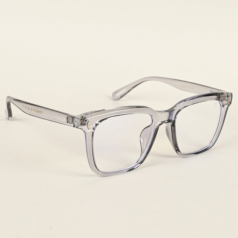 Voyage Air Transparent Grey Square Eyeglasses for Men & Women - MG4846-C4