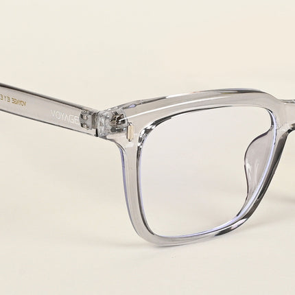 Voyage Air Transparent Grey Square Eyeglasses for Men & Women - MG4846-C4