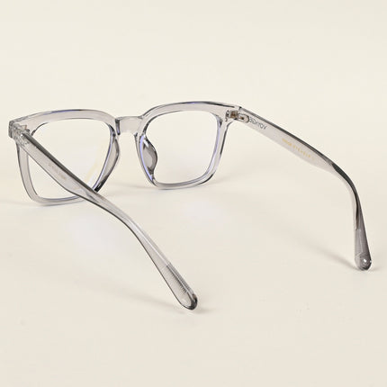 Voyage Air Transparent Grey Square Eyeglasses for Men & Women - MG4846-C4