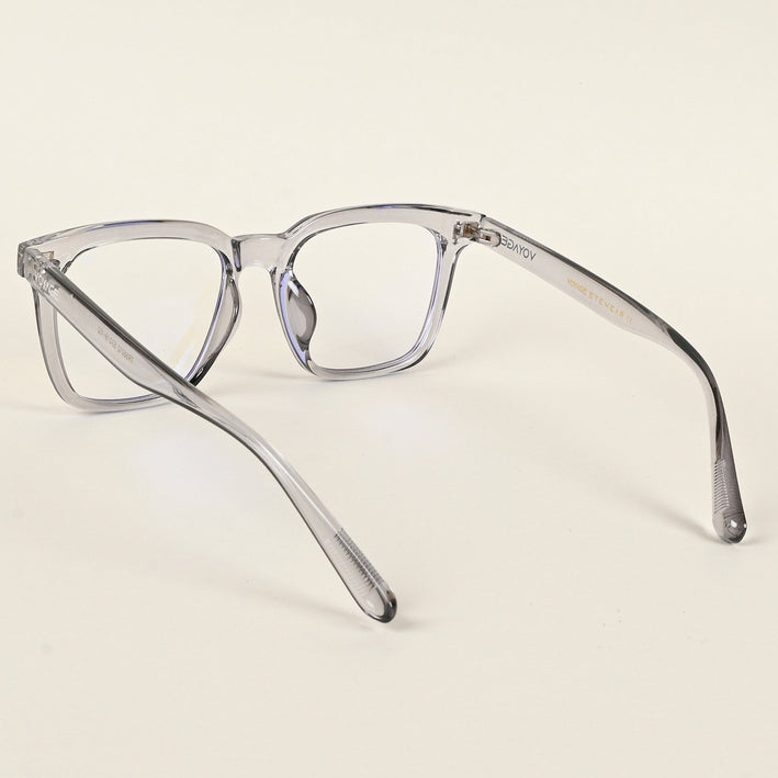 Voyage Air Transparent Grey Square Eyeglasses for Men & Women - MG4846-C4