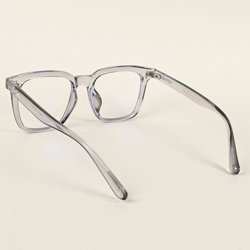 Voyage Air Transparent Grey Square Eyeglasses for Men & Women - MG4846-C4