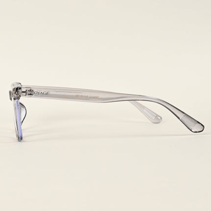 Voyage Air Transparent Grey Square Eyeglasses for Men & Women - MG4846-C4