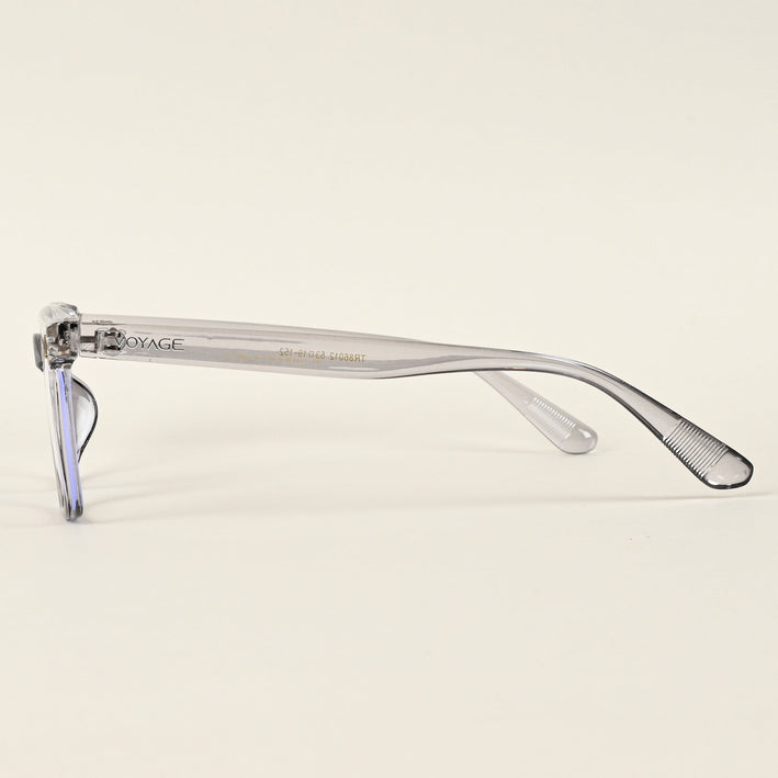 Voyage Air Transparent Grey Square Eyeglasses for Men & Women - MG4846-C4