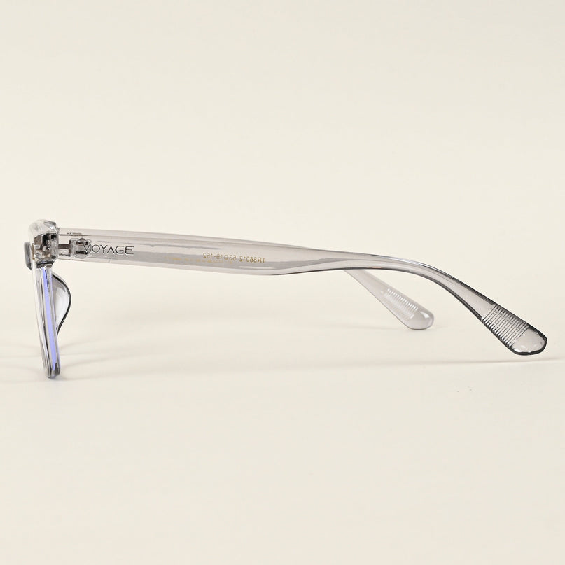 Voyage Air Transparent Grey Square Eyeglasses for Men & Women - MG4846-C4