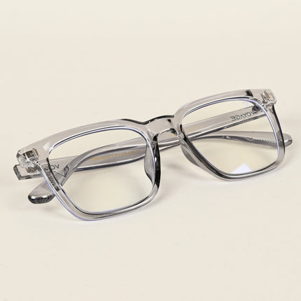 Voyage Air Transparent Grey Square Eyeglasses for Men & Women - MG4846-C4