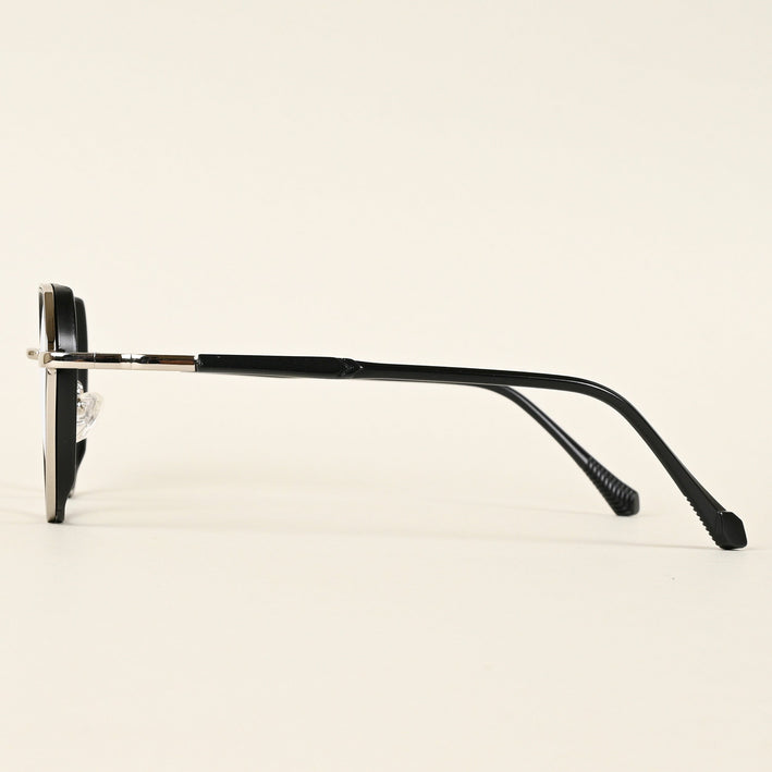 Voyage Silver & Black Square Eyeglasses for Men & Women - MG4855-C1