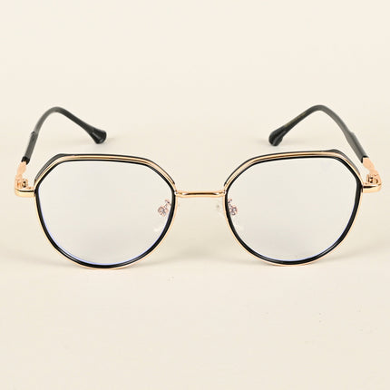 Voyage Golden & Black Square Eyeglasses for Men & Women - MG4856-C2