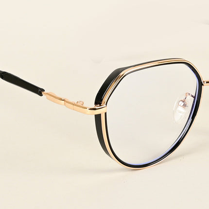 Voyage Golden & Black Square Eyeglasses for Men & Women - MG4856-C2
