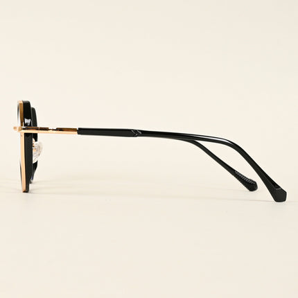 Voyage Golden & Black Square Eyeglasses for Men & Women - MG4856-C2
