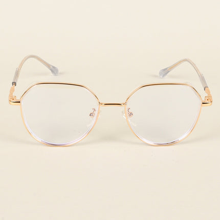 Voyage Golden & Transparent Square Eyeglasses for Men & Women - MG4857-C3