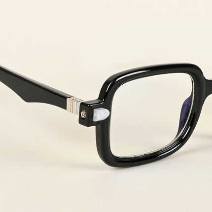 Voyage Goat Shine Black Square Eyeglasses for Men & Women - MG4881-C1