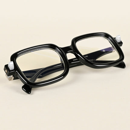 Voyage Goat Shine Black Square Eyeglasses for Men & Women - MG4881-C1