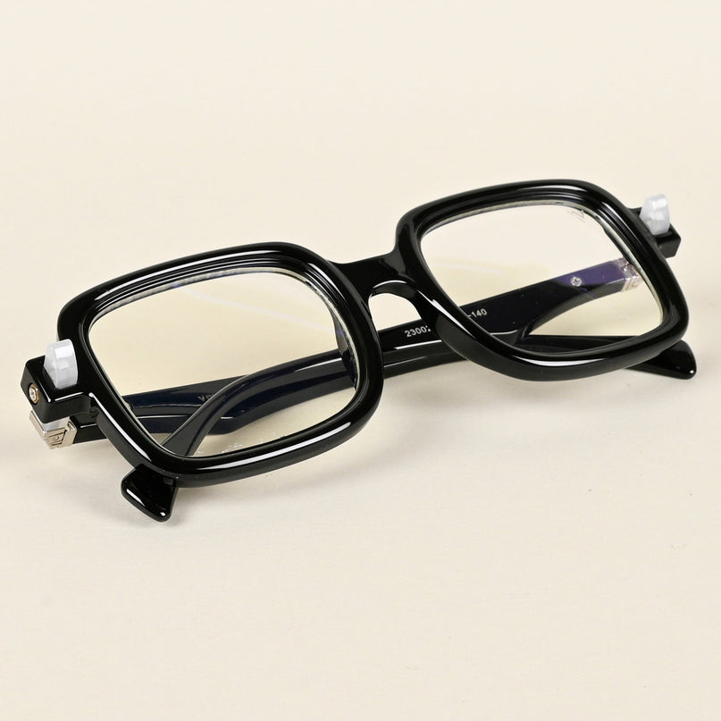 Voyage Goat Shine Black Square Eyeglasses for Men & Women - MG4881-C1