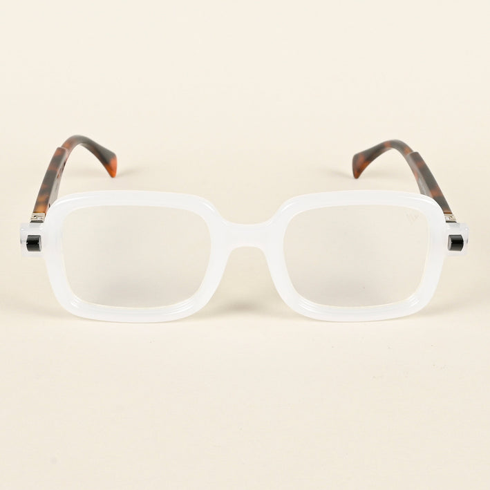 Voyage Goat Matt Transparent Square Eyeglasses for Men & Women - MG4883-C3