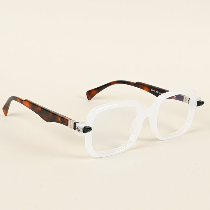 Voyage Goat Matt Transparent Square Eyeglasses for Men & Women - MG4883-C3
