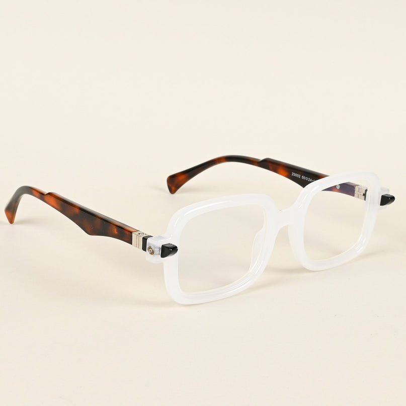 Voyage Goat Matt Transparent Square Eyeglasses for Men & Women - MG4883-C3