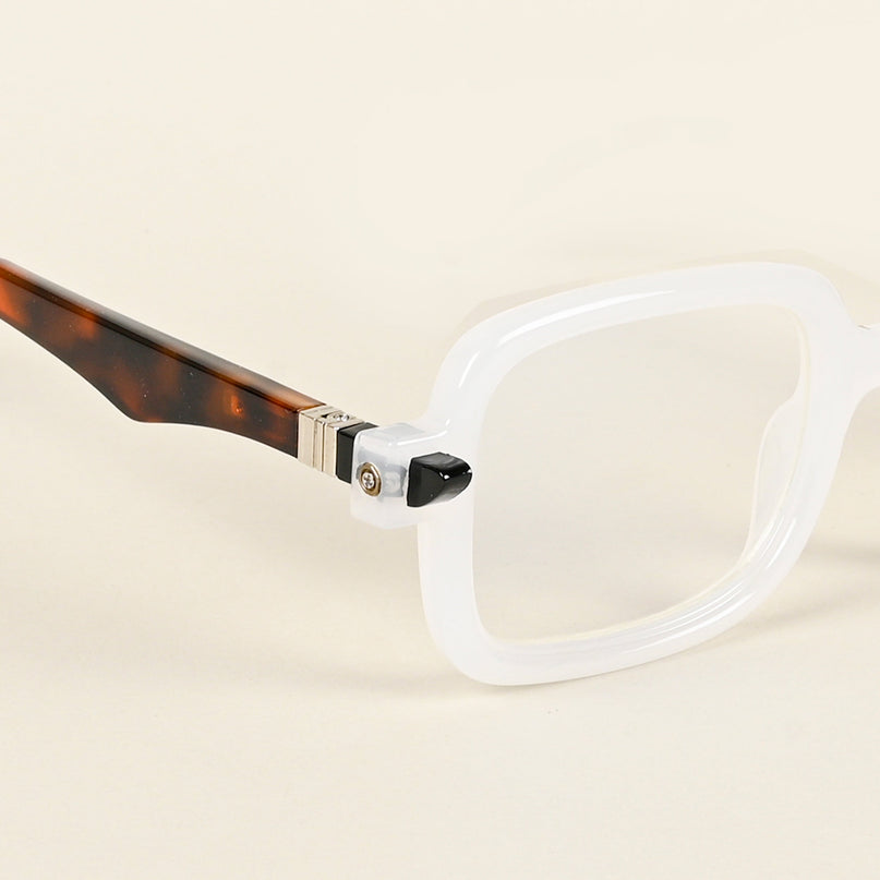Voyage Goat Matt Transparent Square Eyeglasses for Men & Women - MG4883-C3