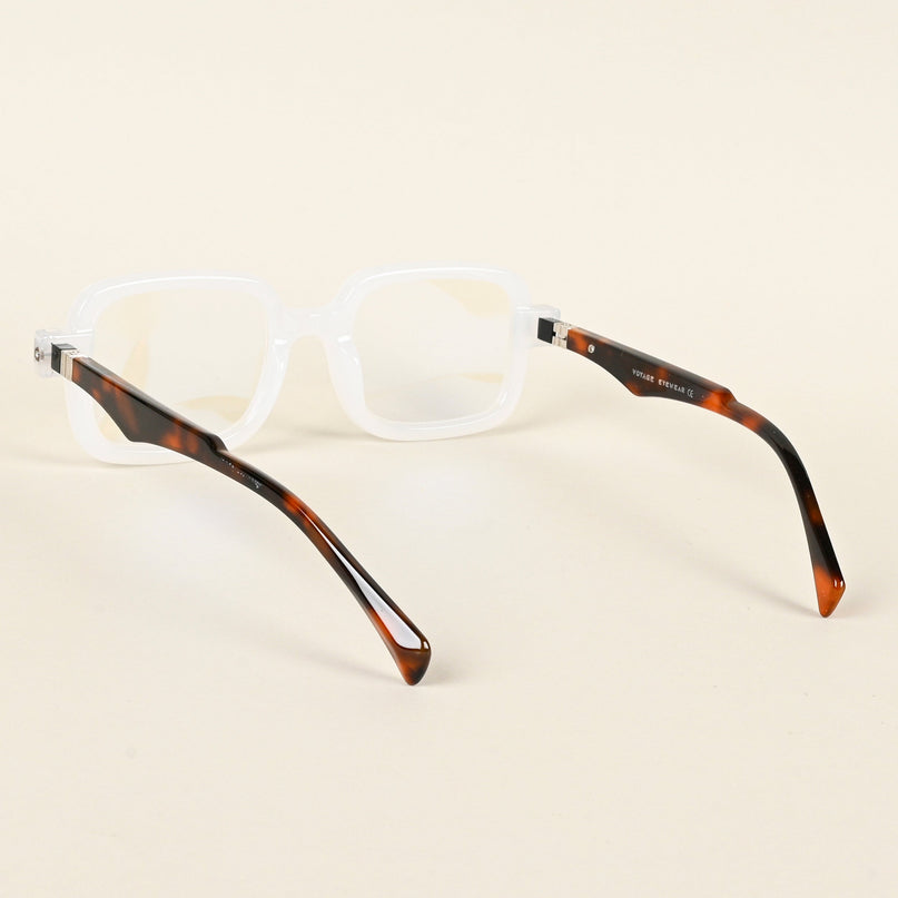 Voyage Goat Matt Transparent Square Eyeglasses for Men & Women - MG4883-C3