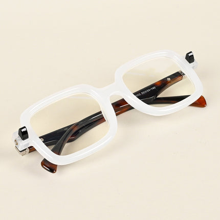 Voyage Goat Matt Transparent Square Eyeglasses for Men & Women - MG4883-C3