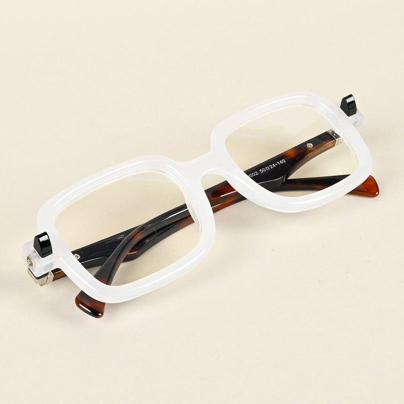 Voyage Goat Matt Transparent Square Eyeglasses for Men & Women - MG4883-C3