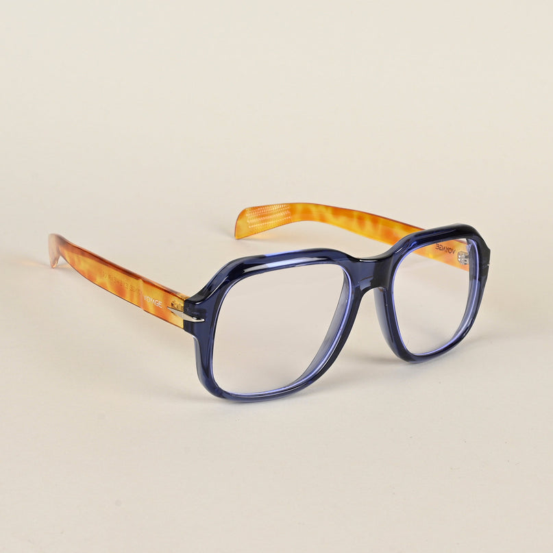 Voyage Transparent Blue Square Eyeglasses for Men & Women - MG4994-C3