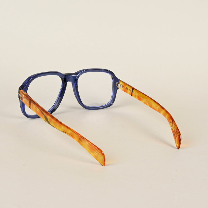 Voyage Transparent Blue Square Eyeglasses for Men & Women - MG4994-C3